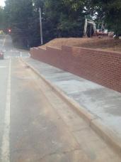 Brick Retaining Wall and Concrete Sidewalk (UGA)